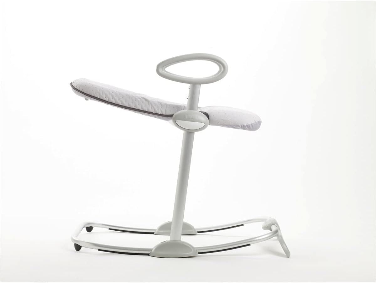Béaba, Transat Up & Down IV, Transat Réglable en Hauteur, Unisexe pour Bébé et Enfants, 3 Positions d'Inclinaison, Harnais Sécurité 5 Points, Réducteur de Naissance, Gris minéral et miel