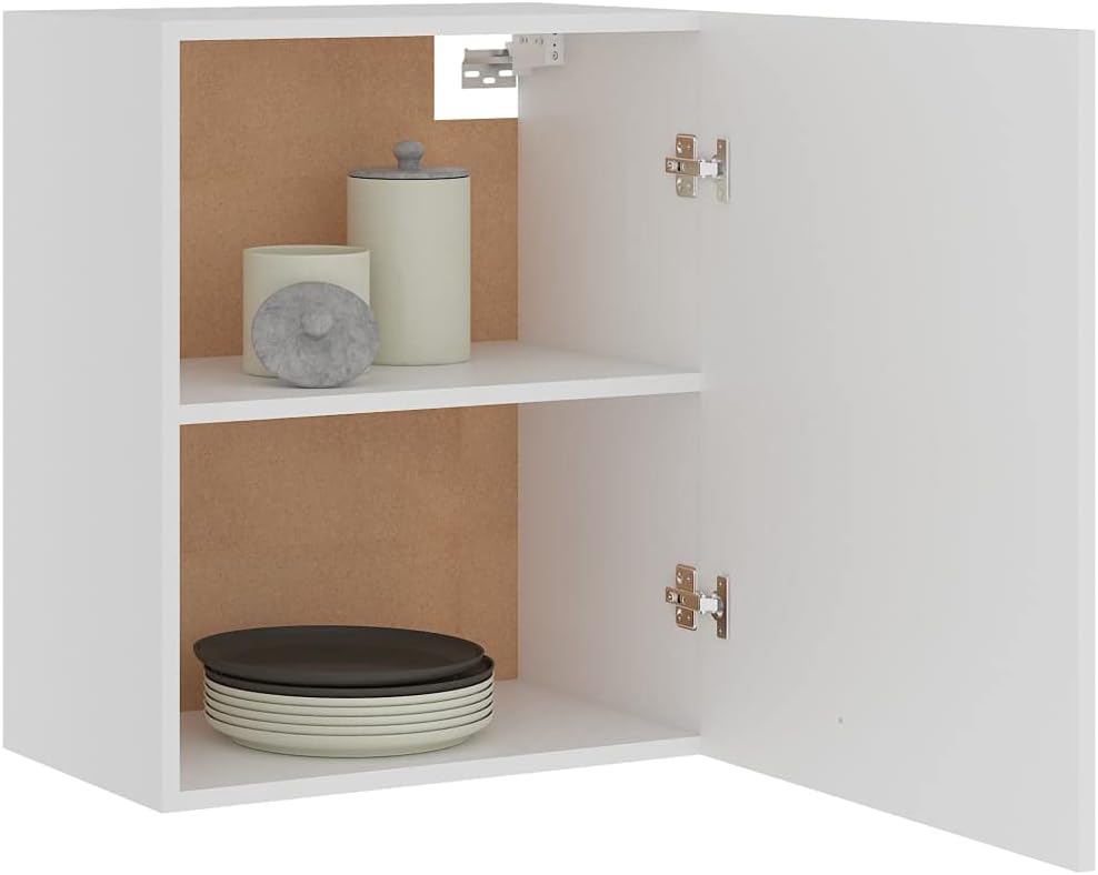 vidaXL Armoire à Micro-Ondes Placard Armoire de Rangement Meubles de Cuisine avec 4 Etagères Intérieur Maison Gris Béton 60x57x207 cm Aggloméré