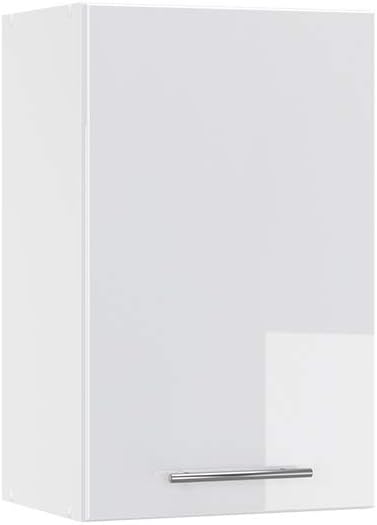 Vicco Meuble pour Four Fame-Line, Blanc Haute Brillance/Blanc, 60 cm avec étagères Ouvertes
