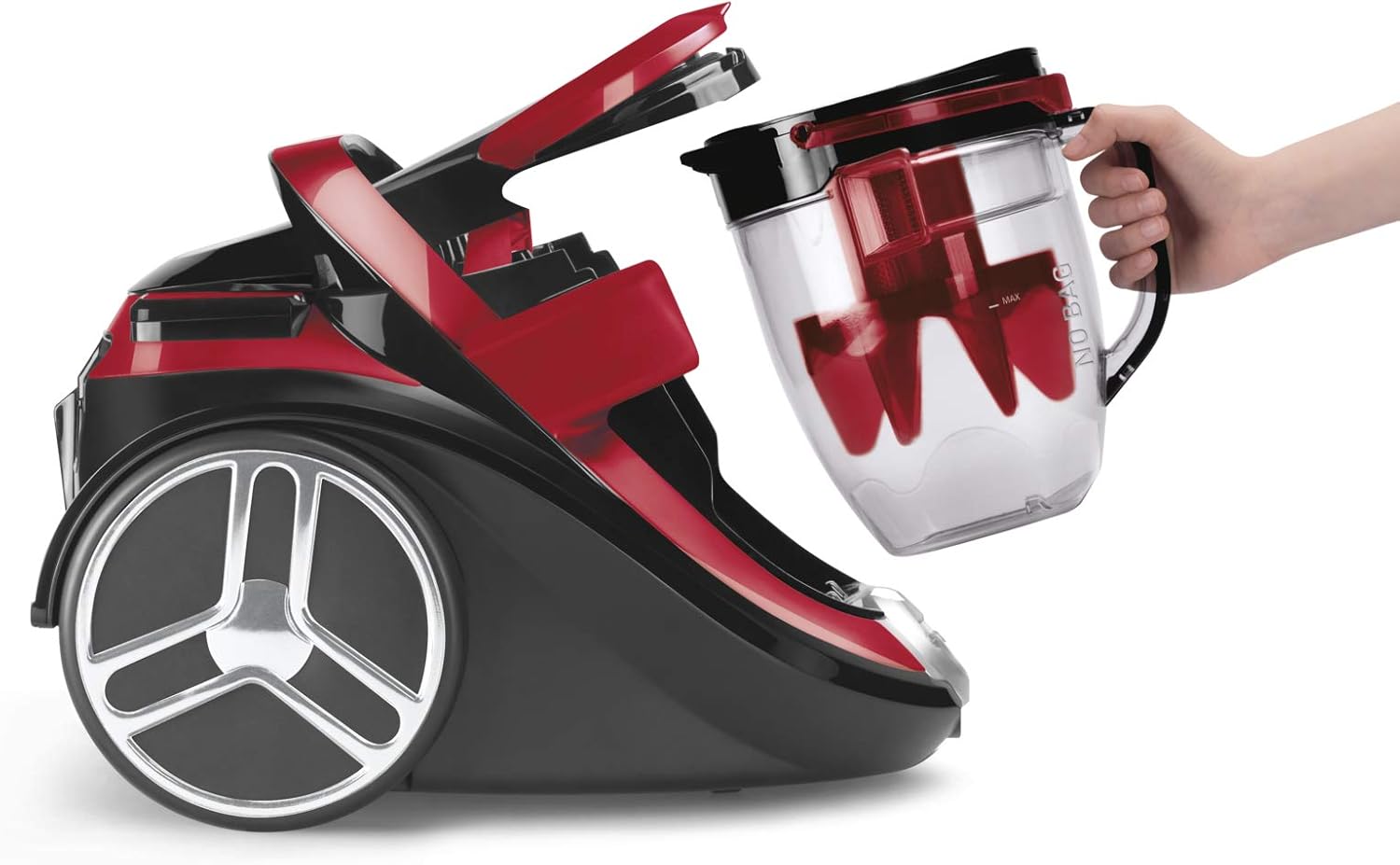 Rowenta Silence Force Cyclonic Aspirateur sans sac, Aspirateur traineau, Performant, Silencieux, Elégant, Capacité 2,5 L, Accessoires poils d'animaux, Fabriqué en France RO7260EA