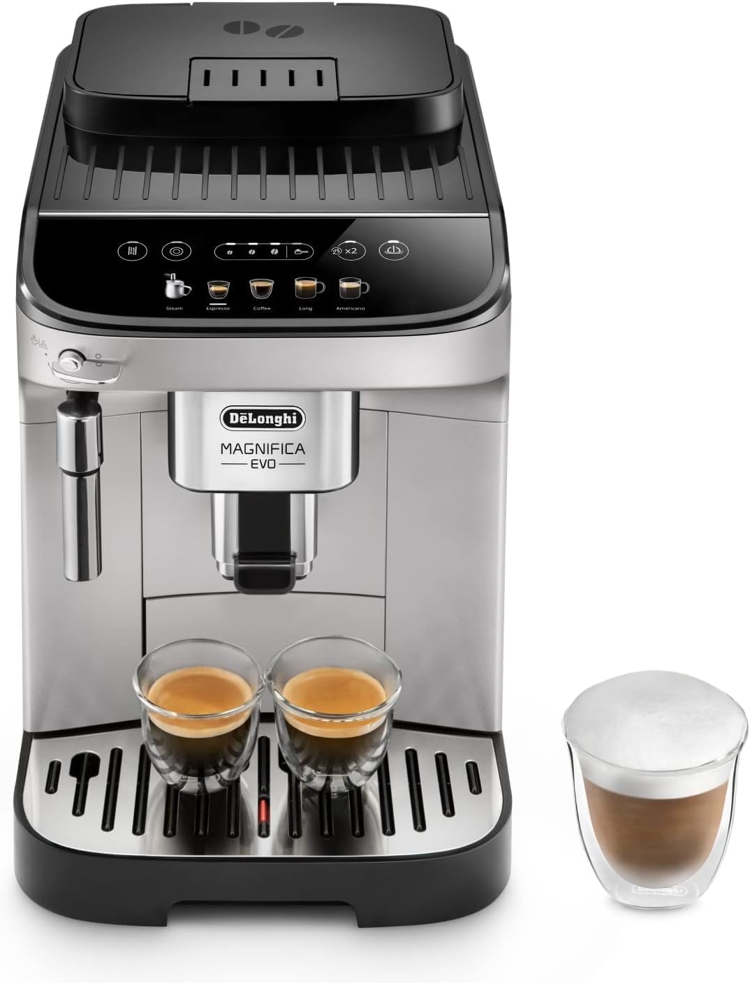 De'Longhi Magnifica Evo Machine a Café Grain ECAM292.33.SB, Machine Expresso et Cappucino, Argent [Exclusif Amazon], Cafè