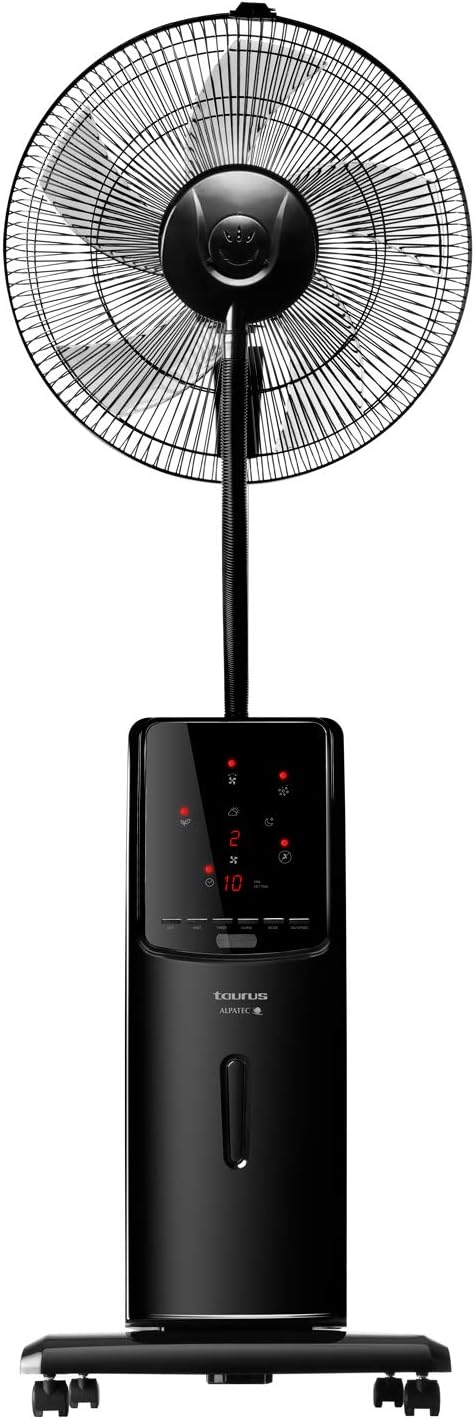 Taurus VB02 - Ventilateur brumisateur 90W, climatiseur, 3 vitesses et 3 modes, 90 W, 70° dʼoscillation, minuterie 12 h