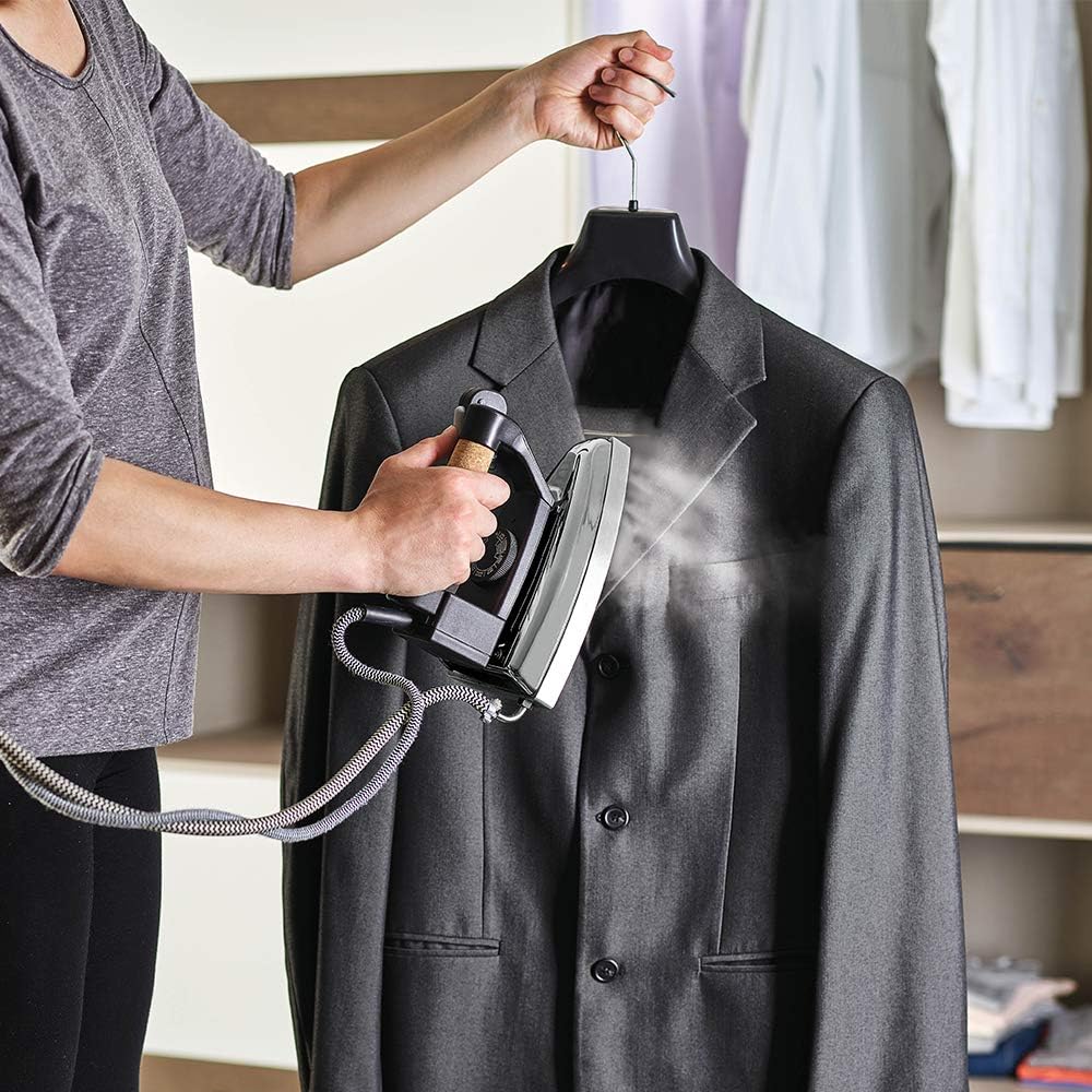 Polti Vaporella 2H Pro Kalstop, fer à vapeur avec chaudière et capuchon de sécurité, pression de 3 bars, gris et noir, 20 flacons de Kalstop pour prévenir l'entartrage inclus