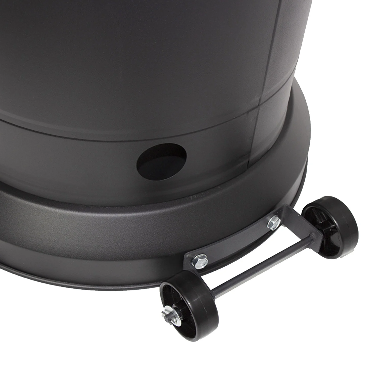 Parasol chauffant OSLO - chauffage d'extérieur gaz - acier noir Happy Garden