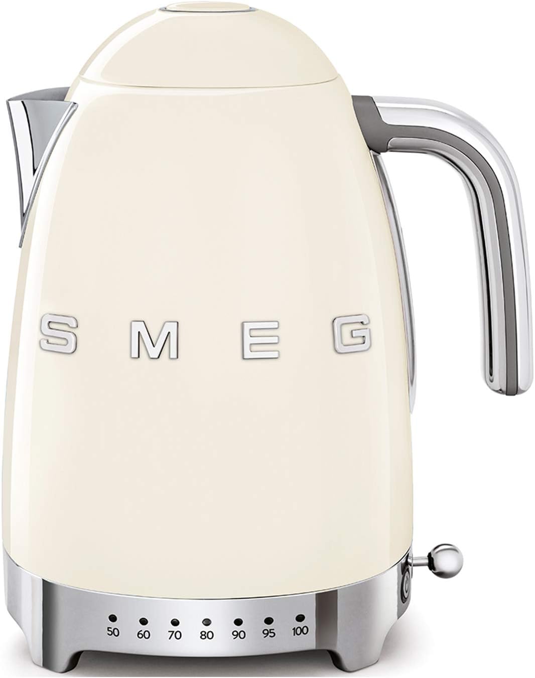 Smeg, Bouilloire à Température Variable KLF04BLEU 1,7 L, Plusieurs Température, Filtre Anticalcaire Lavable, Arrêt Automatique de Sécurité, Indicateur de Niveau d'Eau, Range Câble, 2400W, Noir