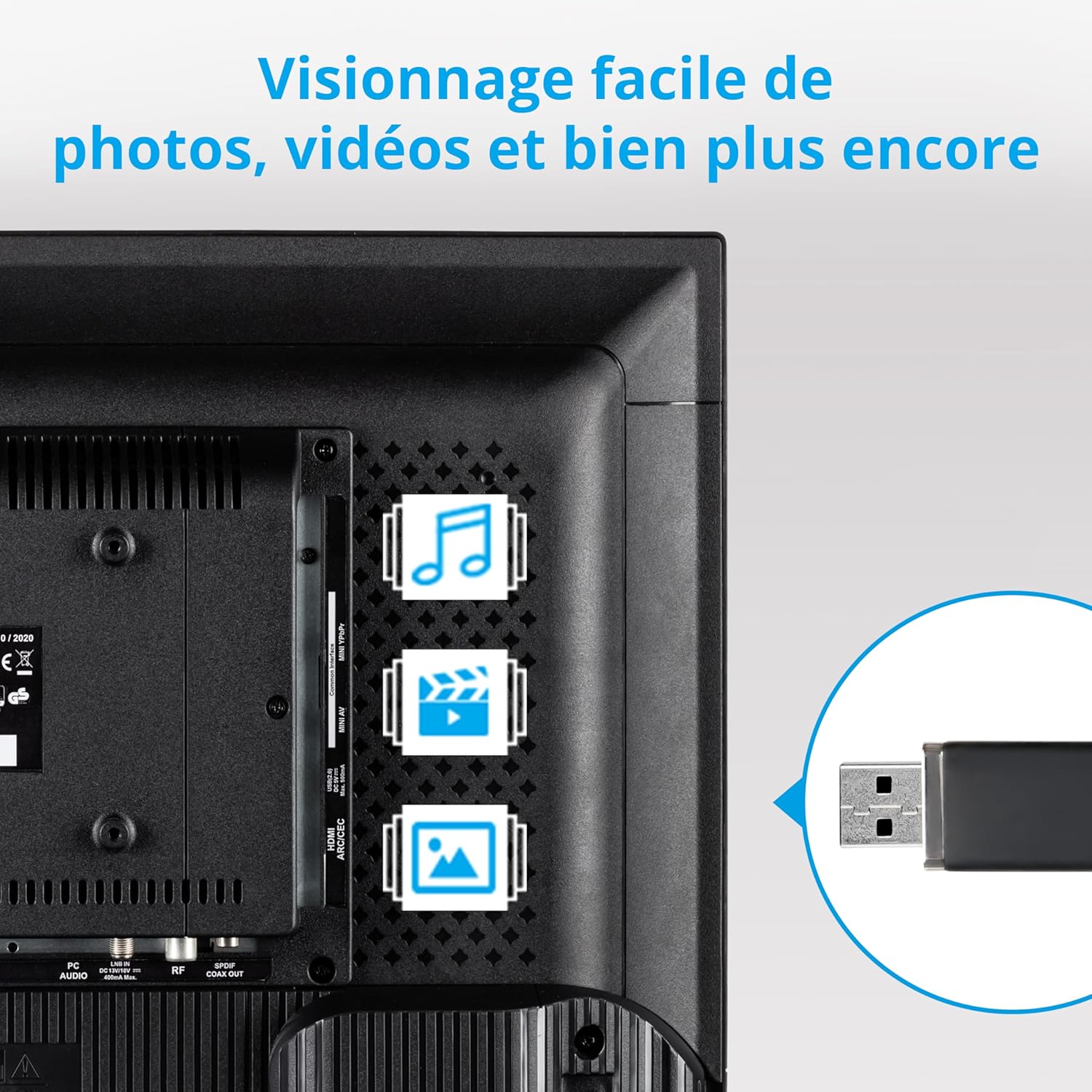 MEDION E14080 (MD 30224) Téléviseur Full HD 100,3 cm (40 Pouces) (Lecteur DVD intégré, récepteur Triple Tuner DVB-T2 DVB-C DVB-S2, 2 x HDMI, VGA, USB, Mediaplayer, CI+)