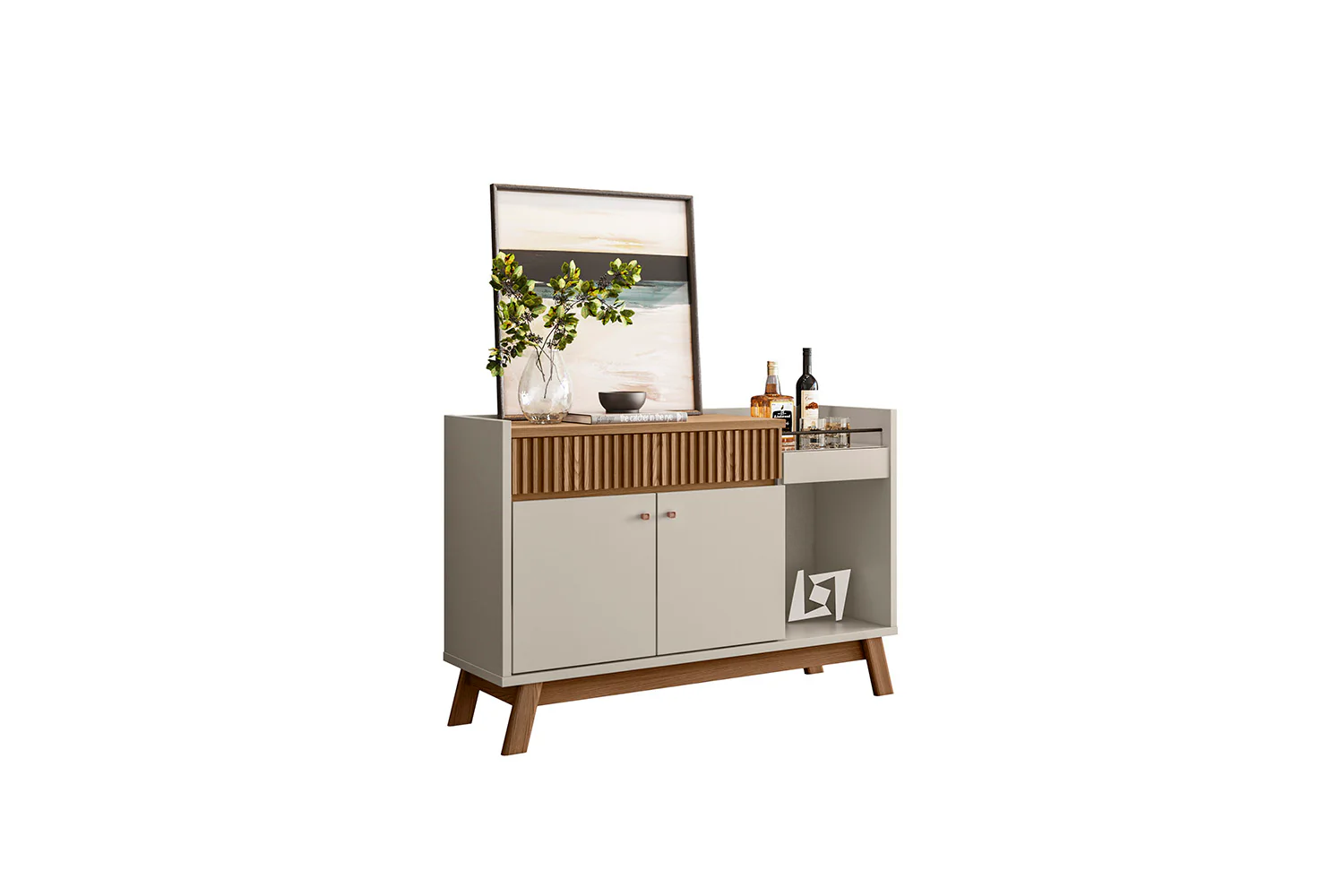 BUFFET TABLE LUCCA ALMOND OFF WHITE