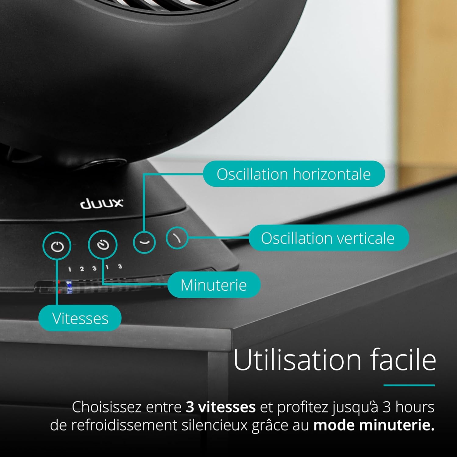 Duux whisper Flex Ultimate Blanc - Ventilateur sur pied - Ventilateur silencieux sur pied avec mode nuit et minuterie - Contrôle télécommande et smartphone - Batterie incluse