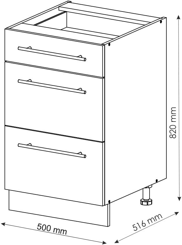 Vicco Meuble pour Four Fame-Line, Blanc Haute Brillance/Blanc, 60 cm avec étagères Ouvertes