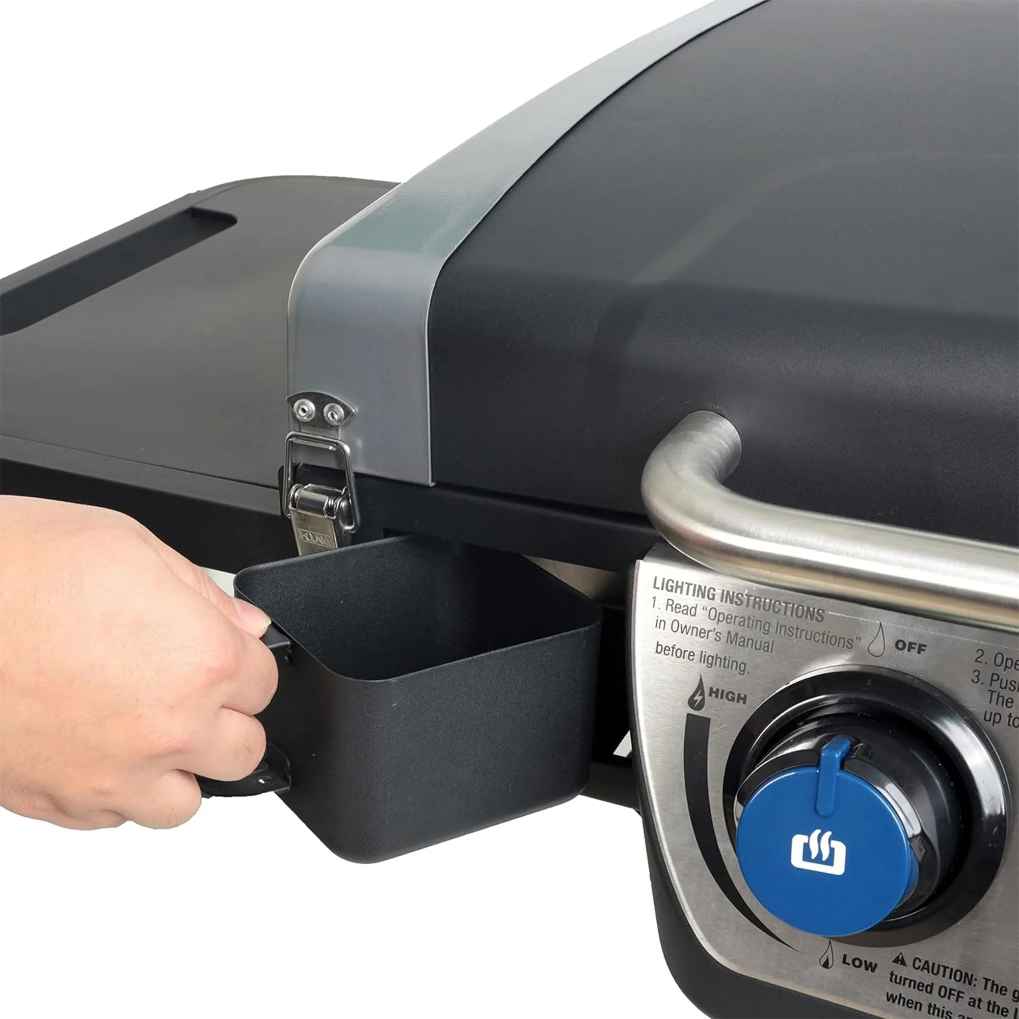 Razor Griddle Gas Grill & Griddle for Backyard Cooking and Camping, Portable Grill with Cart & Side Shelf