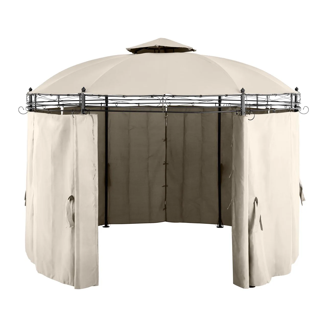 Pergola pavillon barnum tonnelle tente abri gazebo de jardin terrasse 3,5 m - 180 g/m beige  14_0000285