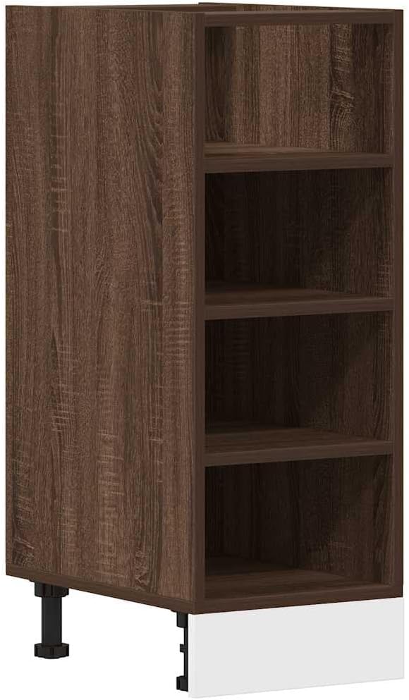 vidaXL Armoire à Micro-Ondes Placard Armoire de Rangement Meubles de Cuisine avec 4 Etagères Intérieur Maison Gris Béton 60x57x207 cm Aggloméré