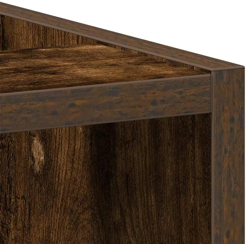 vidaXL Armoire à Micro-Ondes Placard Armoire de Rangement Meubles de Cuisine avec 4 Etagères Intérieur Maison Gris Béton 60x57x207 cm Aggloméré