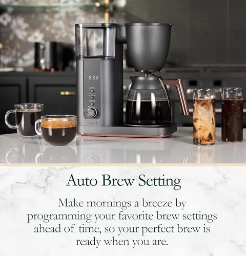 Café Specialty Drip Coffee Maker | 10-Cup Insulated Thermal Carafe | WiFi Enabled Voice-to-Brew Technology | Smart Home Kitchen Essentials | SCA Certified, Barista-Quality Brew | Matte Black