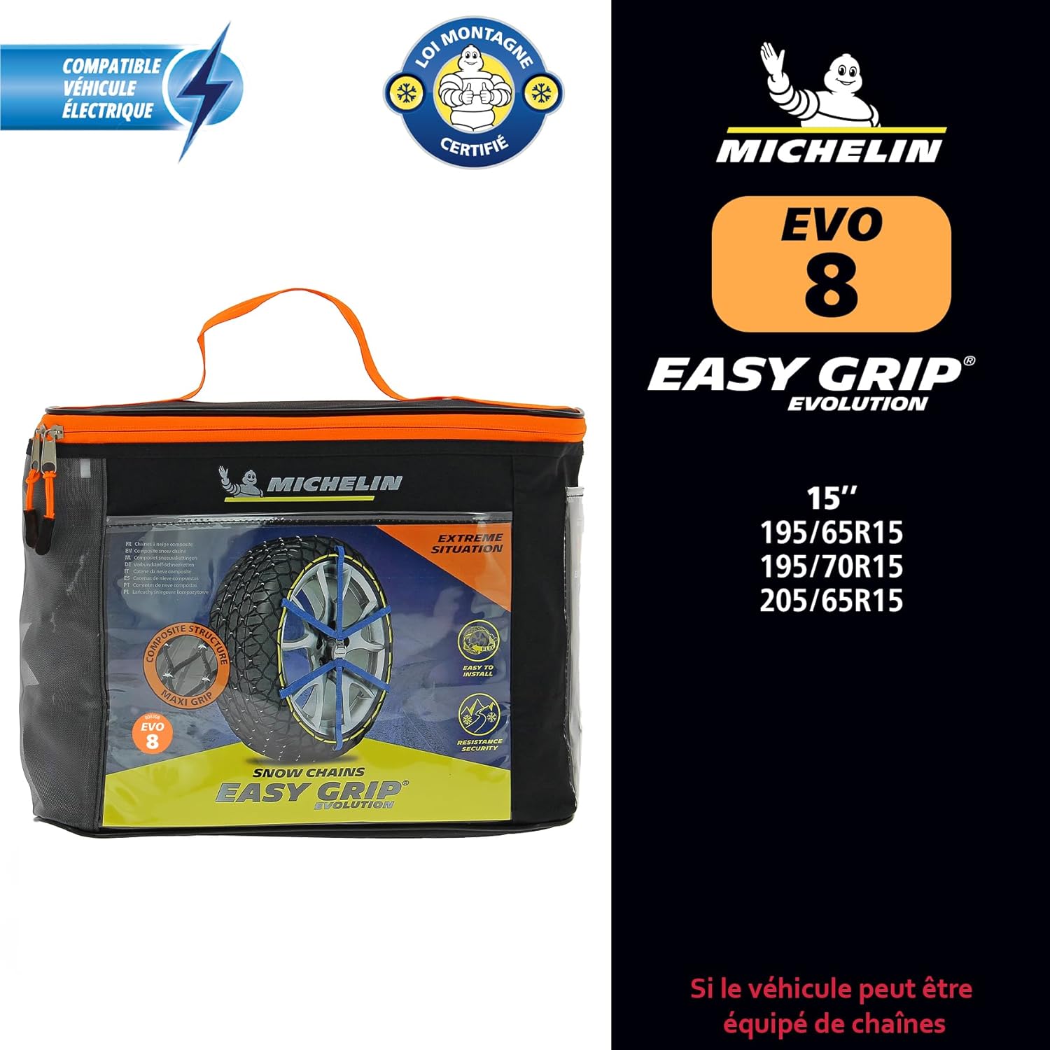 Michelin 008307 Easy Grip Evolution Chane à Neige Composite, EVO 7