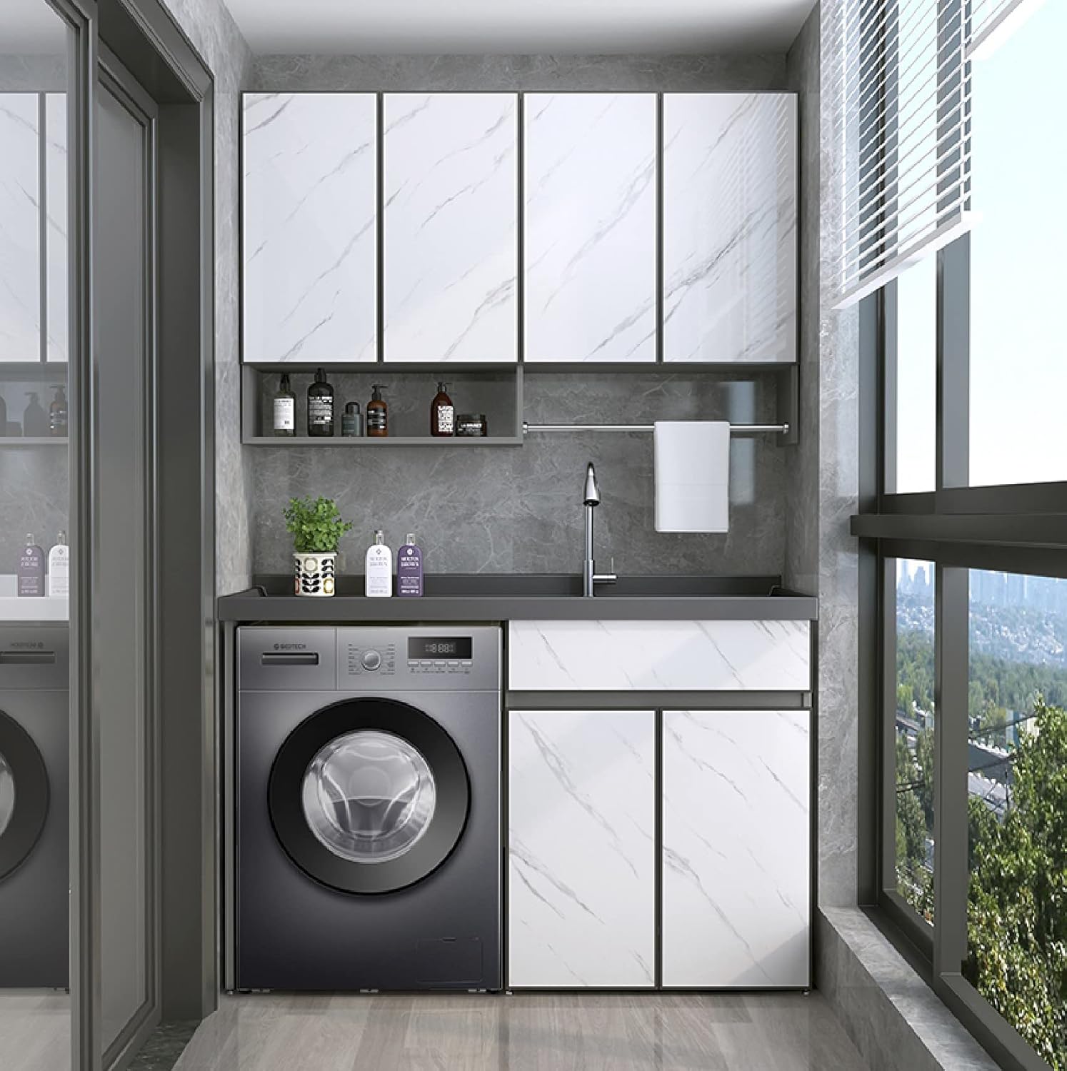 Lave-linge frontal GEDTECH GLL71200WH - 7 Kgs - 1400 tr/mn - 16 programmes - Eco - Intensif - Rapide – Très Faible conso