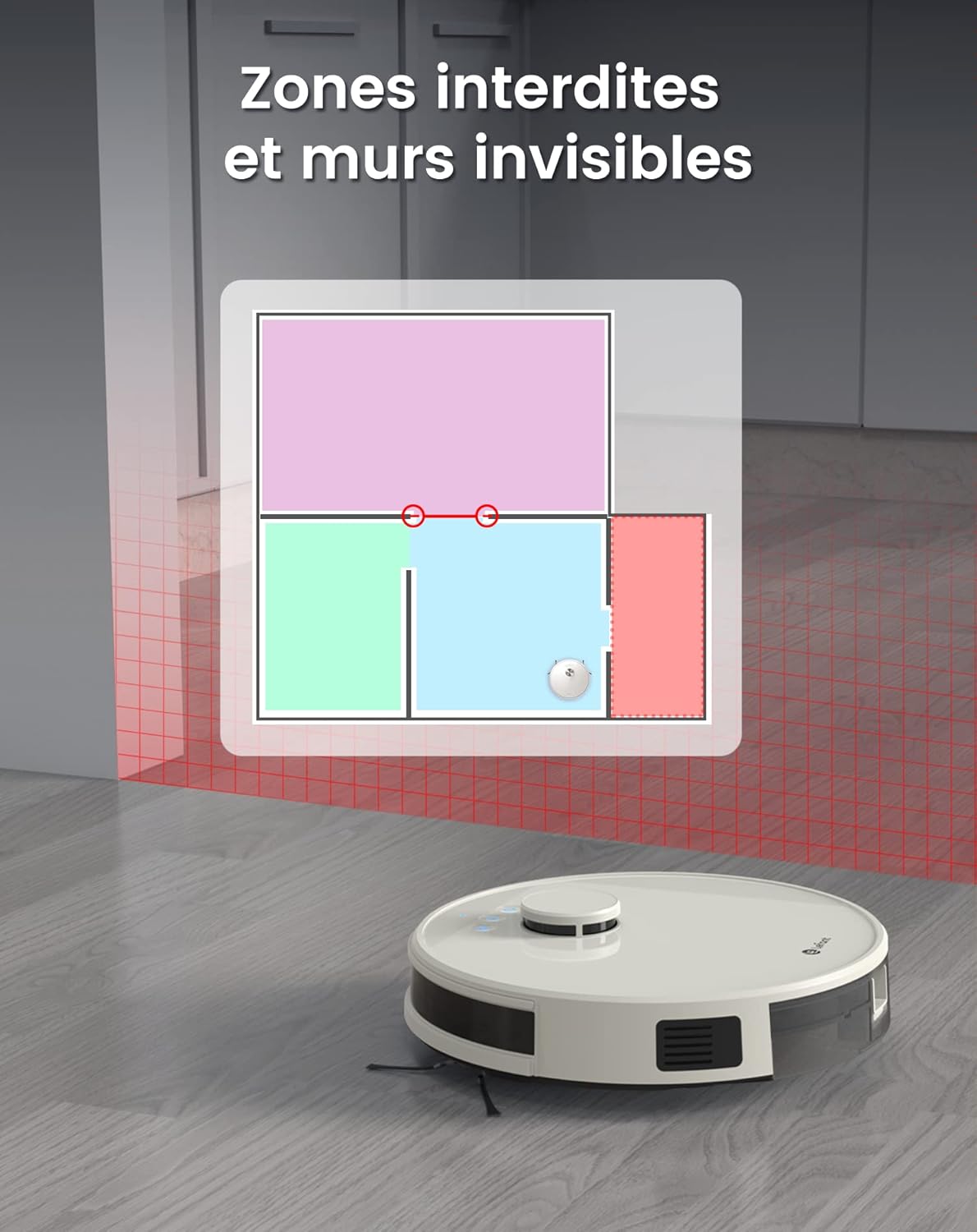 Lefant Robot Aspirateur Laveur Robot 2 en 1 4000Pa,Navigation LiDAR,Cartographie Multi-étage,Zones Virtuelles, Connecté Alexa/APP/WiFi,Idéal pour Poils d'animaux Tapis Sols Durs,M1 Champagne