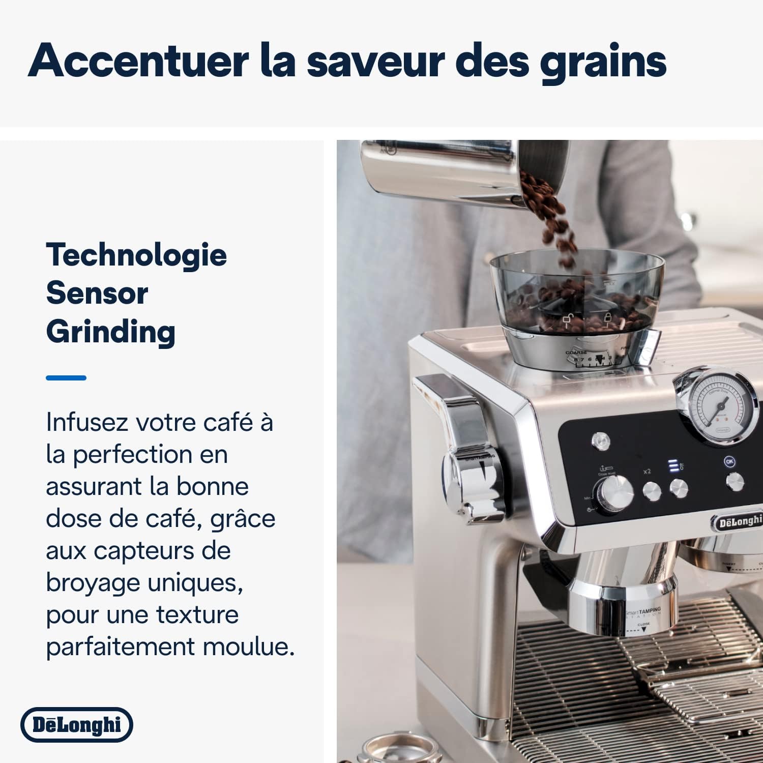 De'Longhi Specialista Prestigio EC9355.M Machine à café, expresso et cappuccino avec pompe, en grains Métallique