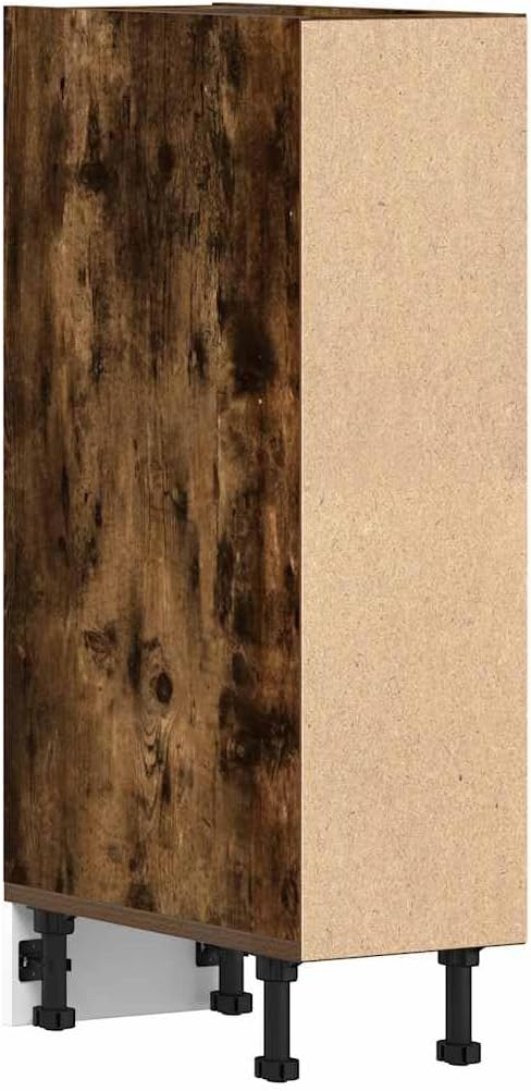 vidaXL Armoire à Micro-Ondes Placard Armoire de Rangement Meubles de Cuisine avec 4 Etagères Intérieur Maison Gris Béton 60x57x207 cm Aggloméré