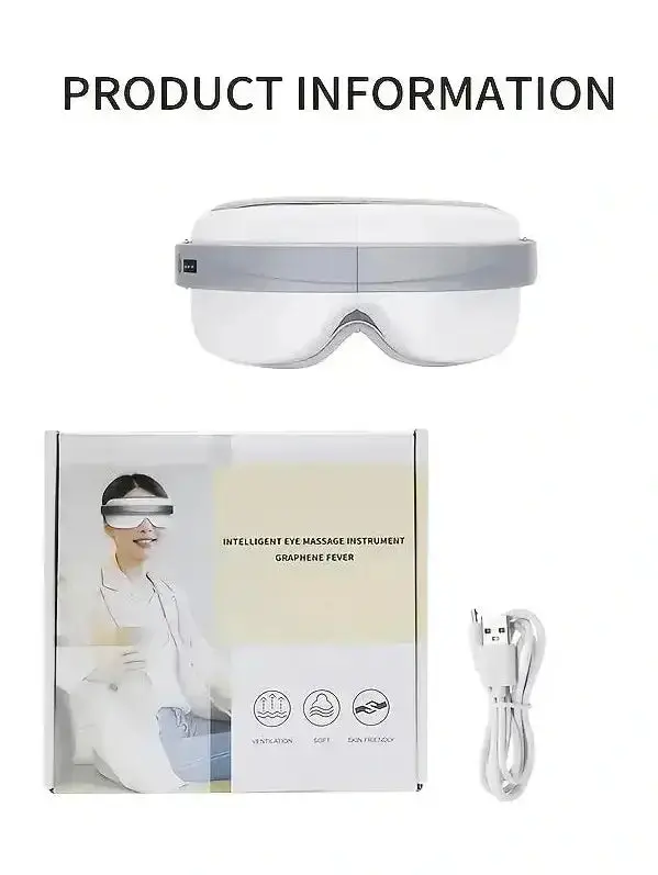 Eye Massager With Heat, BT Music Heated Eyeris 1 Massager With 4 Modes, Rechargeable Smart Eye Massager