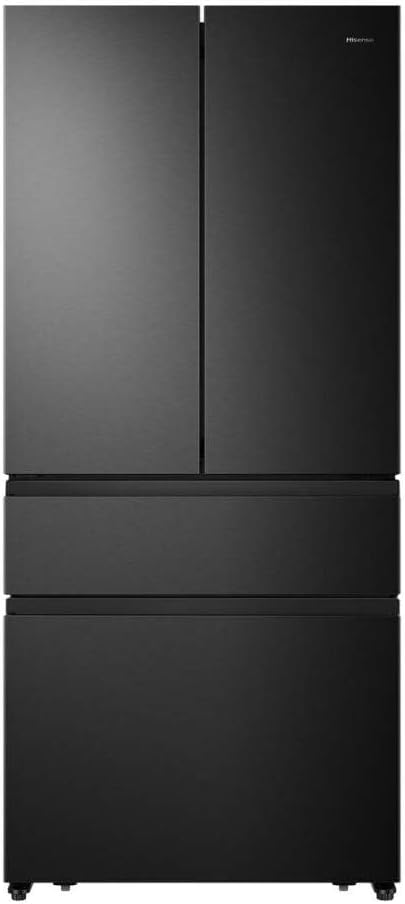 Hisense RF540N4SBF2 Réfrigérateur congélateur à porte française, NoFrostPlus, compresseur inverter, Multiflow 360°, SuperCool, 181,7 cm, réfrigérateur 302 l, partie congélateur 178 l, 40 dB, 310