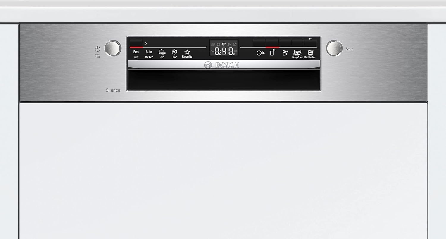 Bosch SMI4HTS31E - Lave-vaisselle encastrable - 60 cm - Home connect - 12 couverts - Moteur EcoSilence - Metallic