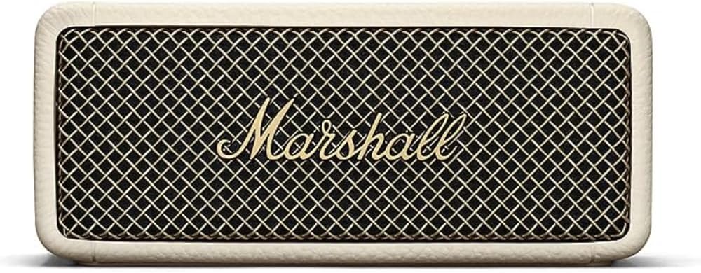 Marshall Emberton III Enceintes Bluetooth Portables, sans Fil, IP67 Résistant à la Poussière et à l'eau, Plus de 32 Heures de Lecture, Charge Rapide - Noir & Laiton