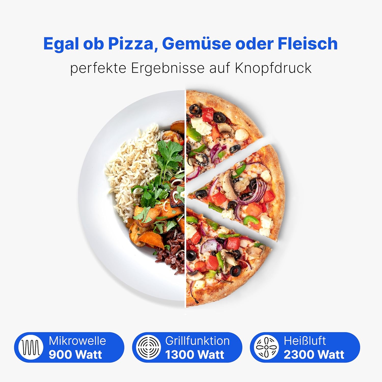 Bomann MWG3001HEB Micro-ondes encastrable 3 en 1 avec grill et air chaud, écran LCD, 8 programmes automatiques, fonction minuterie, espace de cuisson 25 l, intérieur en acier inoxydable, argenté