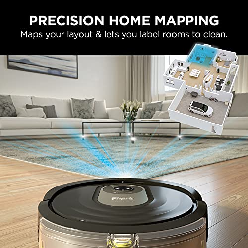 Shark AI Robot Vacuum & Mop, with Home Mapping, Perfect for Pets, Wifi, Works with Alexa, Black/Gold (AV2001WD)
