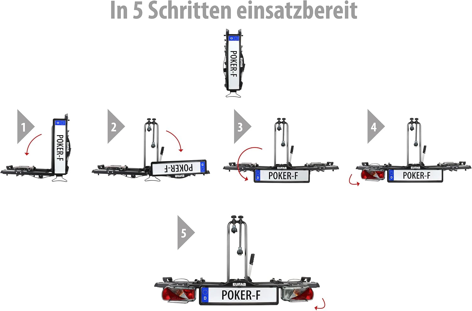 EUFAB 12010LAS Porte-vélo Pliable Raven pour 2 vélos