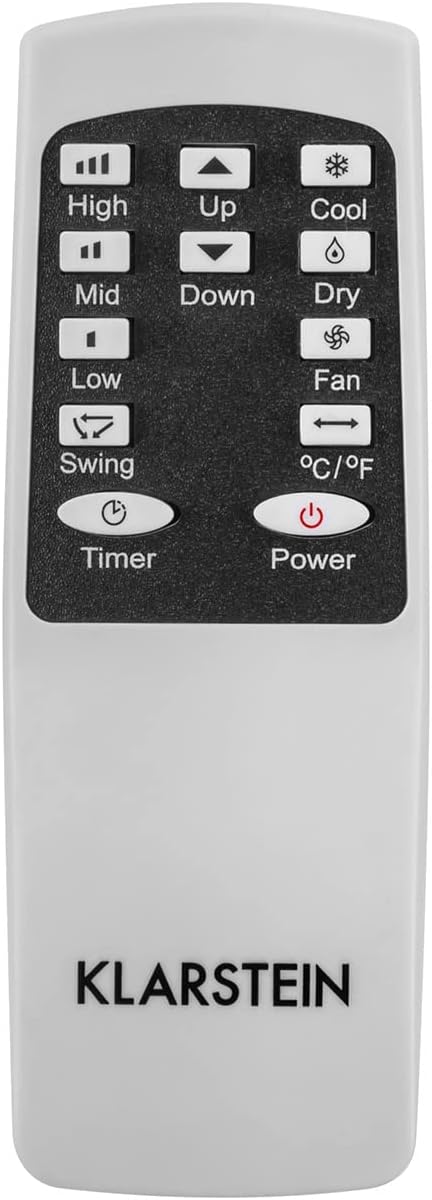 Klarstein Climatiseur Mobile Silencieux, Smart Climatiseur 4 en 1, Mode Nuit, Déshumidificateur, Ventilateur, Mini Climatisation à Faible Conso, Evacuation, Clim Portable de 9000 BTU, Climatiseurs