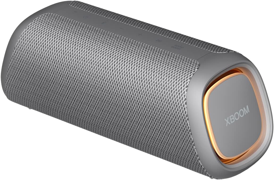 LG, Enceinte Bluetooth puissante, Portable, Enceinte Bluetooth Lumineuse, XBOOM 360°, Éclairage Personnalisable, Jusqu'à 24h d'autonomie, Enceinte Bluetooth Design, DXO2T