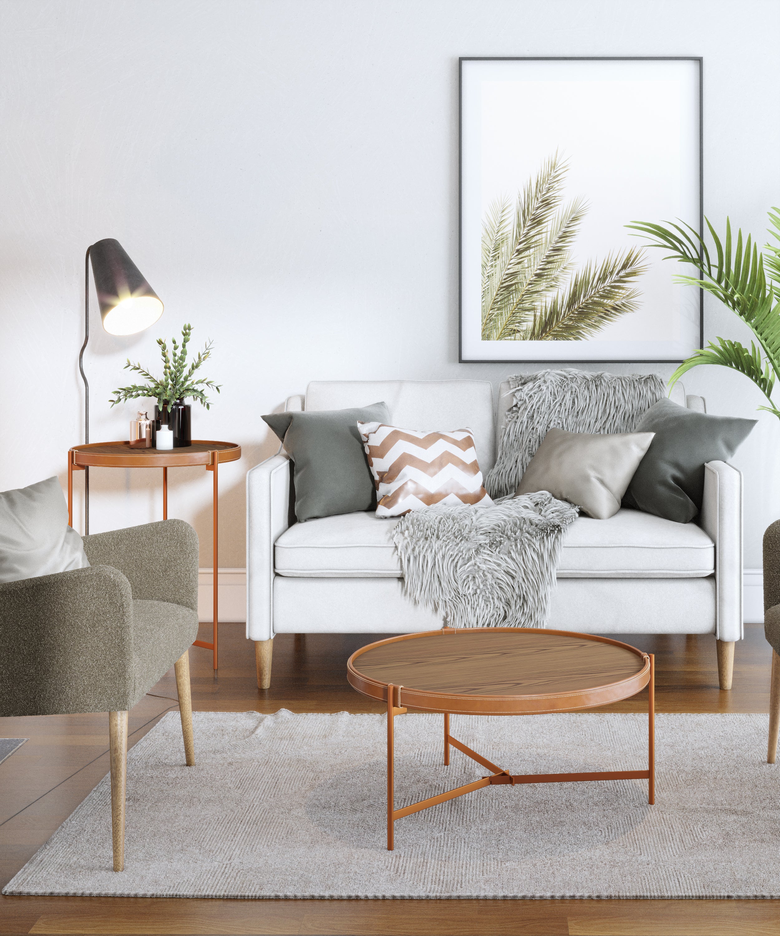 TABLE  MESA AQUA CENTRO(P) FREIJO/COBRE 68075