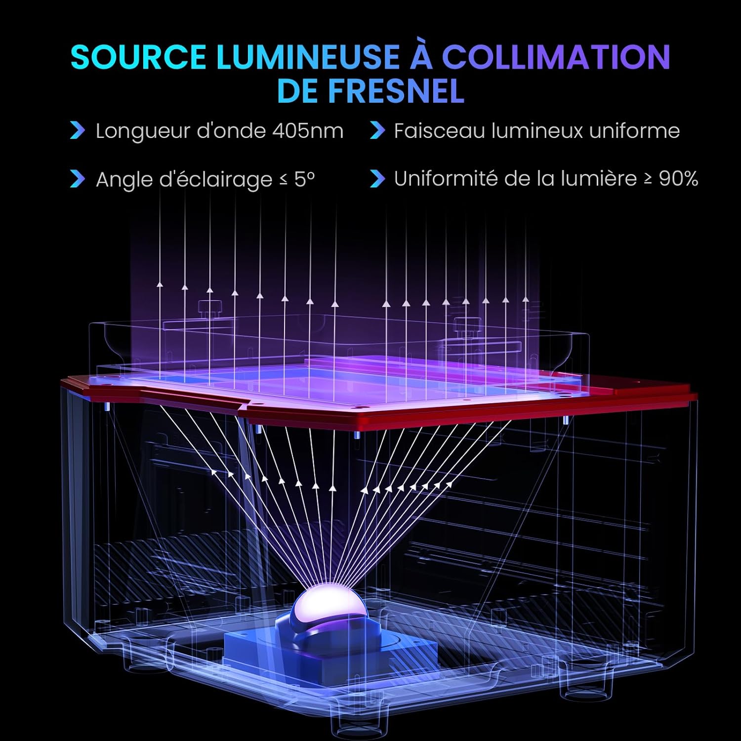 ELEGOO Saturn 4 Ultra Imprimante 3D Résine, LCD Mono 12K de 10 Pouces, Haute Vitesse de 150 mm/h, Nivellement Automatique et Intelligente, Transfert WiFi, Taille d'impression 218,88x122,88x220 mm³