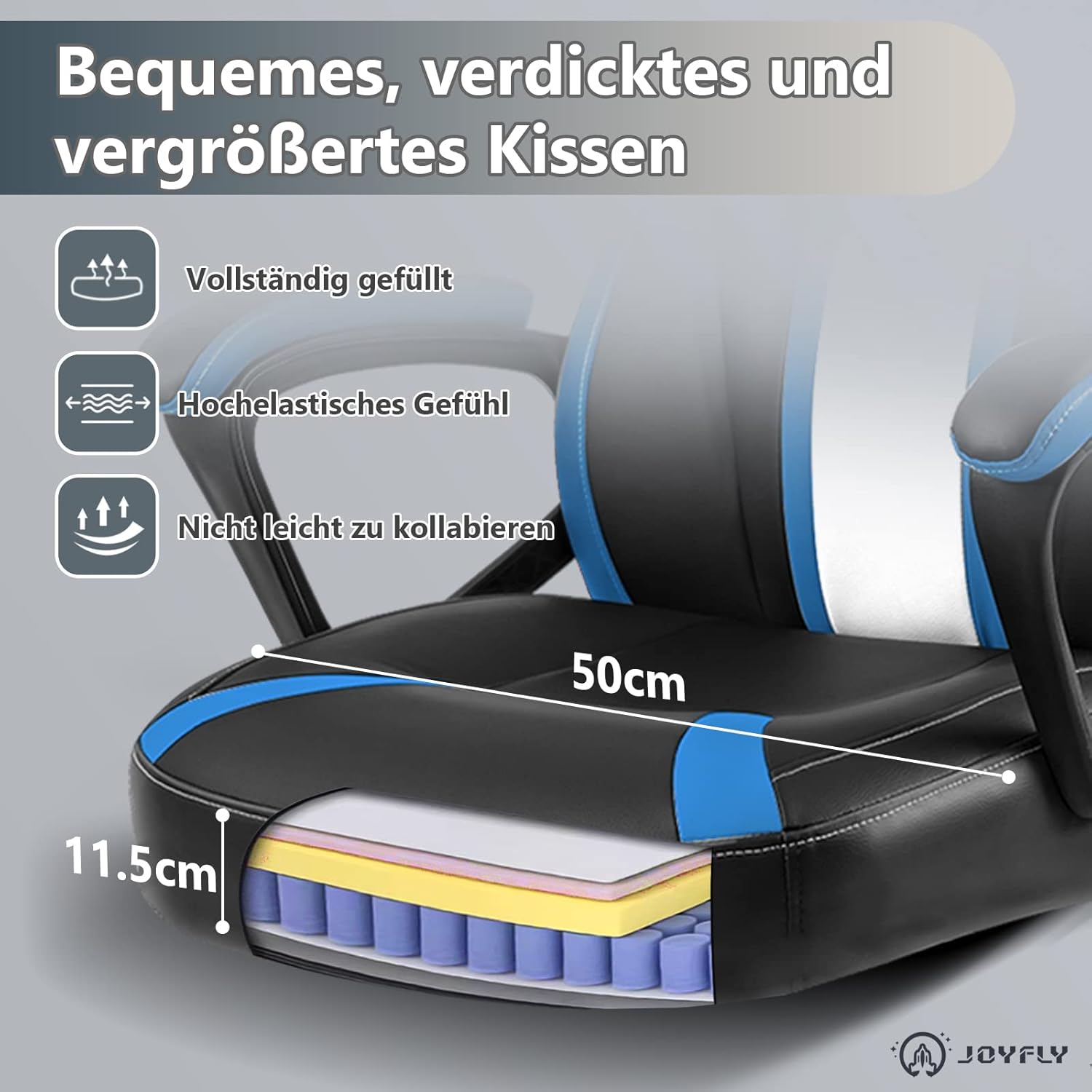 JOYFLY Chaise de Jeu Rose Ergonomique Kawaii Fauteuil Gaming avec Rabbit Ear Chaise de Bureau d'ordinateur Schreibtischstuhl avec Support Lombaire Filles(Rose)