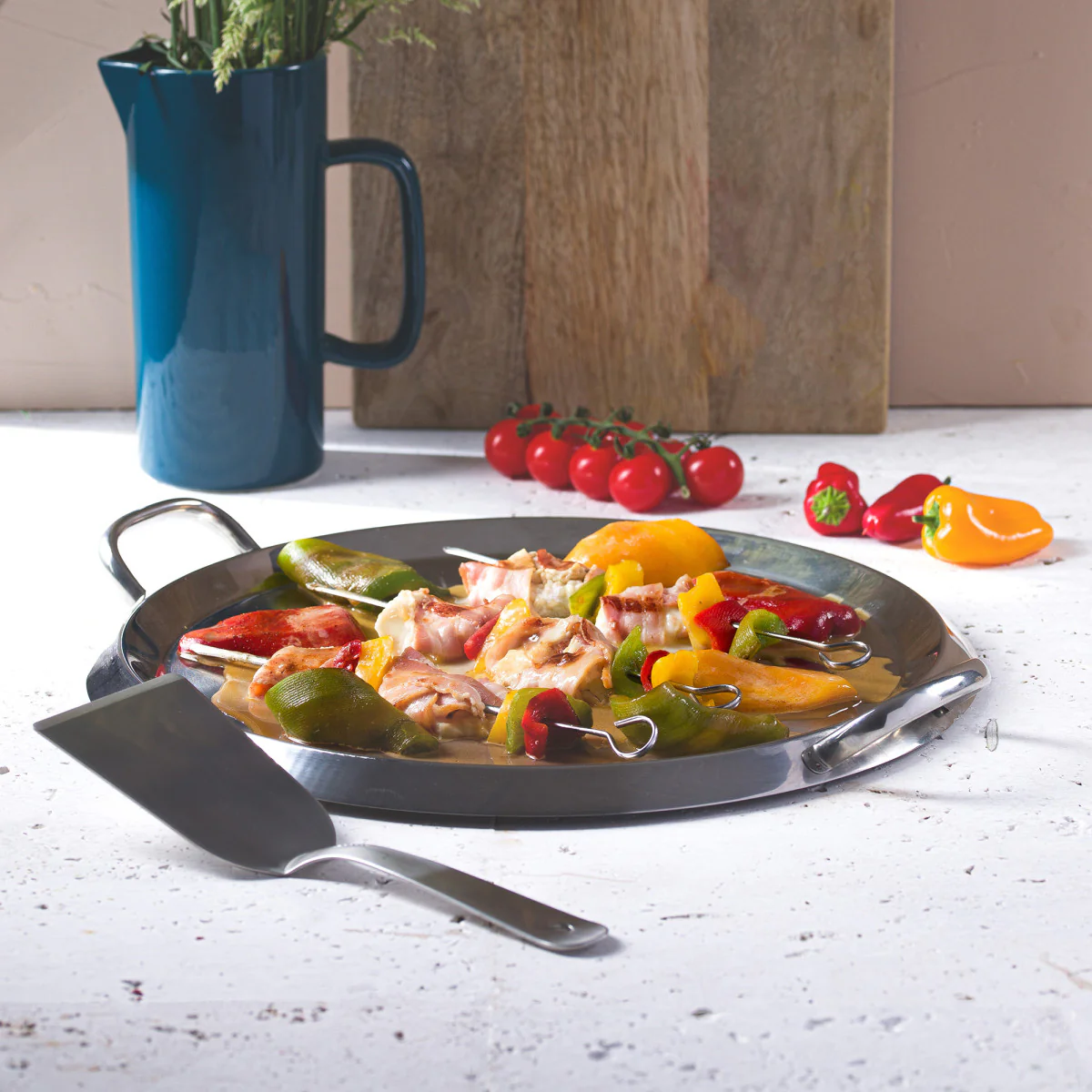 Gril Plancha inox avec anses fixes 34cm Cristel