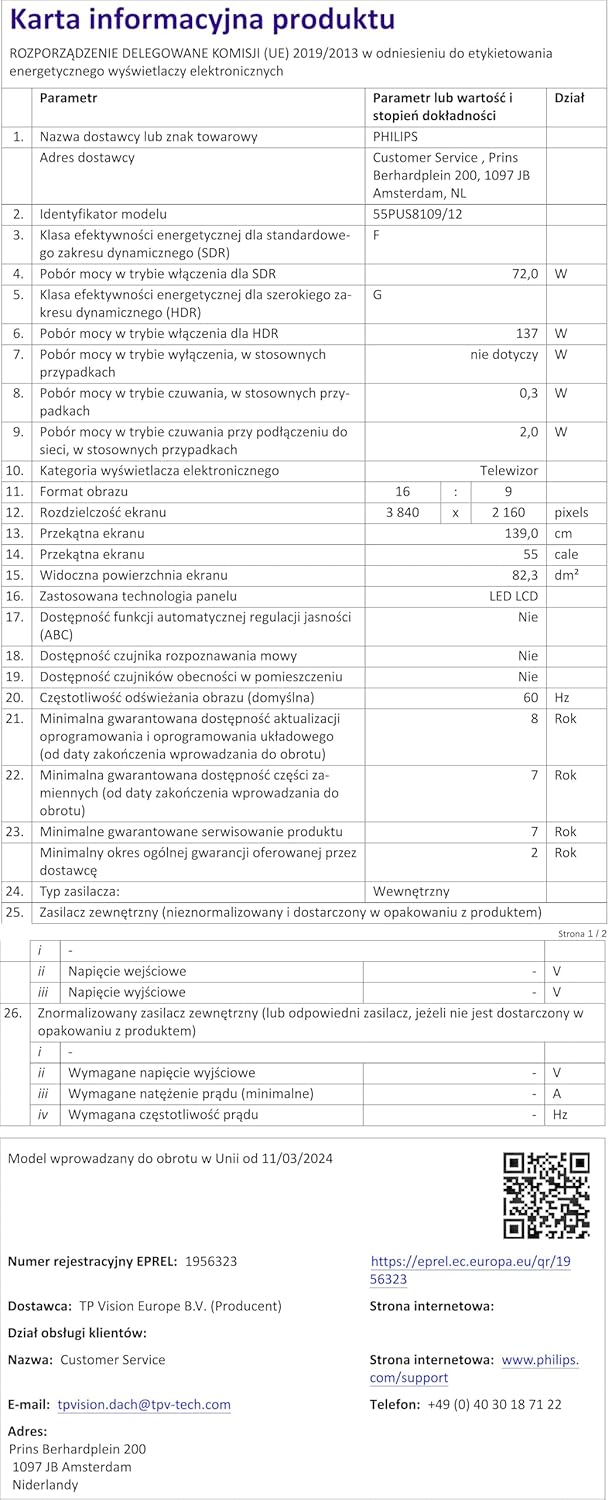 Philips Ambilight 43PUS8109 Smart TV LED 4K - Écran 43 Pouces avec Plate-Forme Pixel Precise Ultra HD, Titan OS et Son Dolby Atmos, Fonctionne avec l’Assistant Vocal Alexa et Google - Chrome satiné
