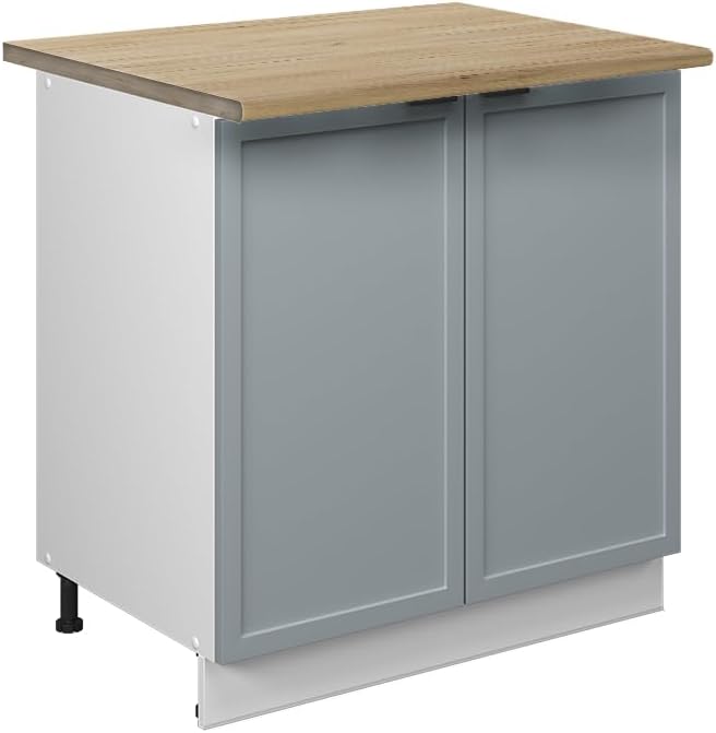 Vicco Meuble pour Four Fame-Line, Blanc Haute Brillance/Blanc, 60 cm avec étagères Ouvertes