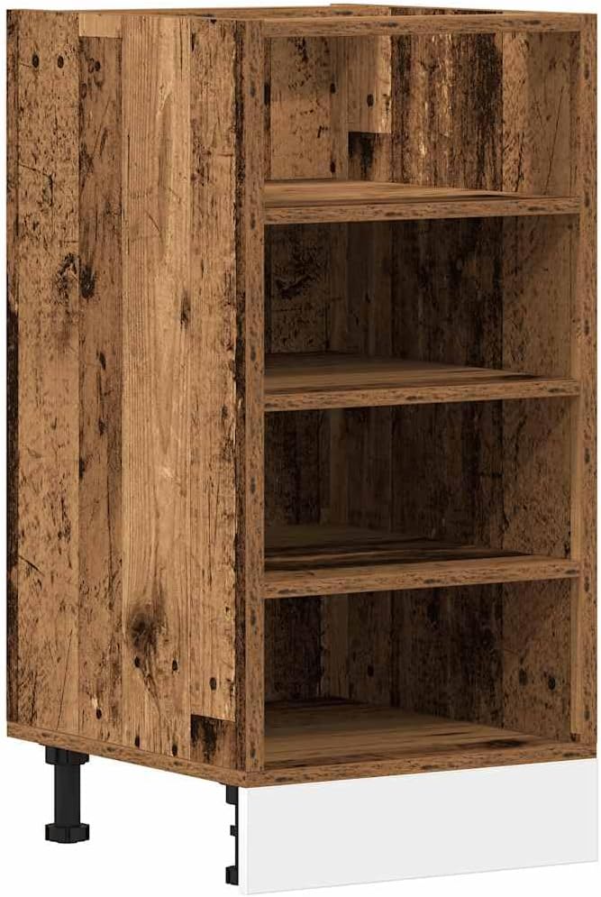 vidaXL Armoire à Micro-Ondes Placard Armoire de Rangement Meubles de Cuisine avec 4 Etagères Intérieur Maison Gris Béton 60x57x207 cm Aggloméré