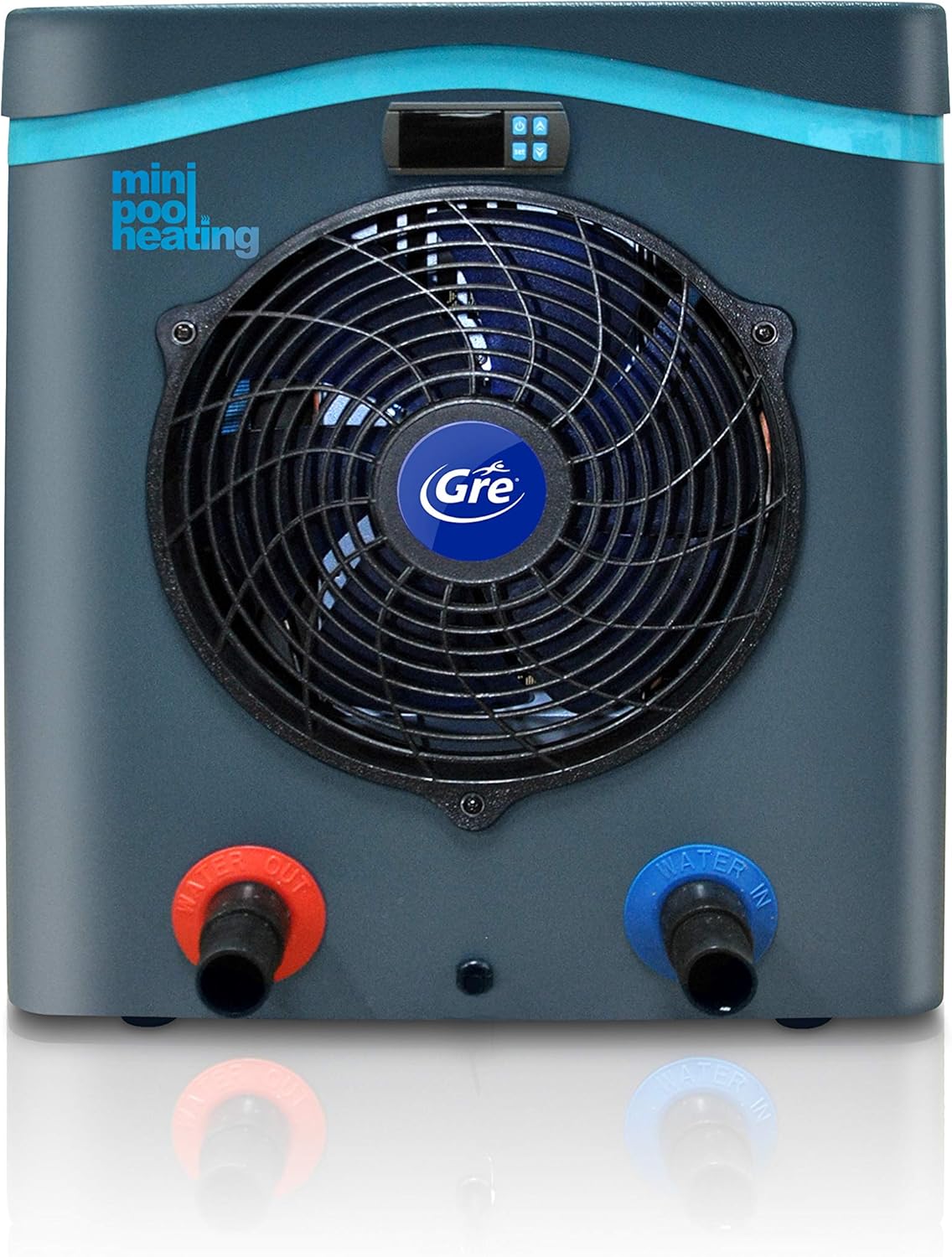 Gre HPM40 HPM40-Mini Pompe à Chaleur pour Piscine Hors Sol jusqu'à 40 m3, Noir