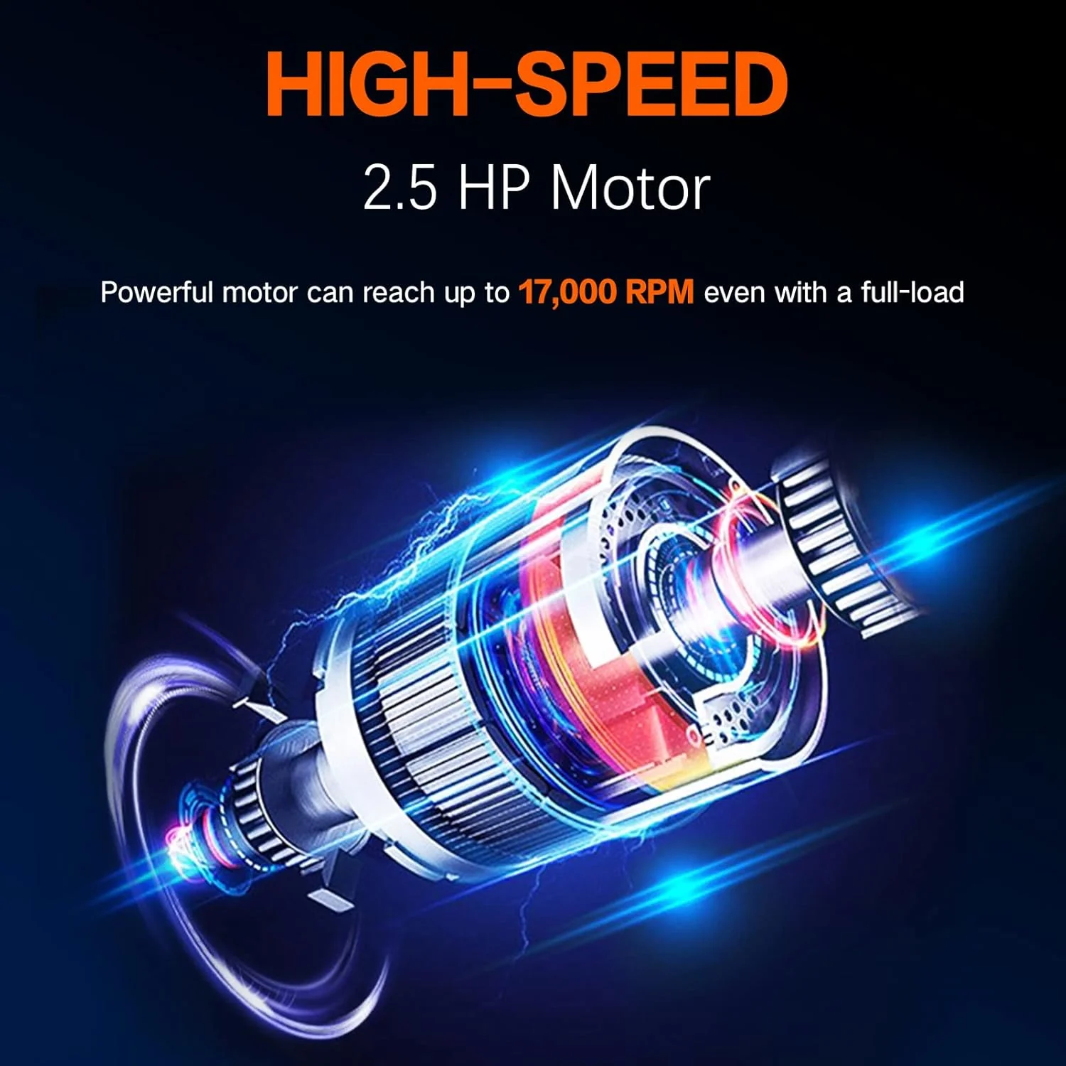 NuWave Moxie Commercial Blender, Smoothie Blender with 2.5HP Motor, Professional Grade, Self-Cleaning - 6 presets & 10 Speed Settings for Shakes, Smoothies, Nut Butters, Crushed Ice,Black, Grey