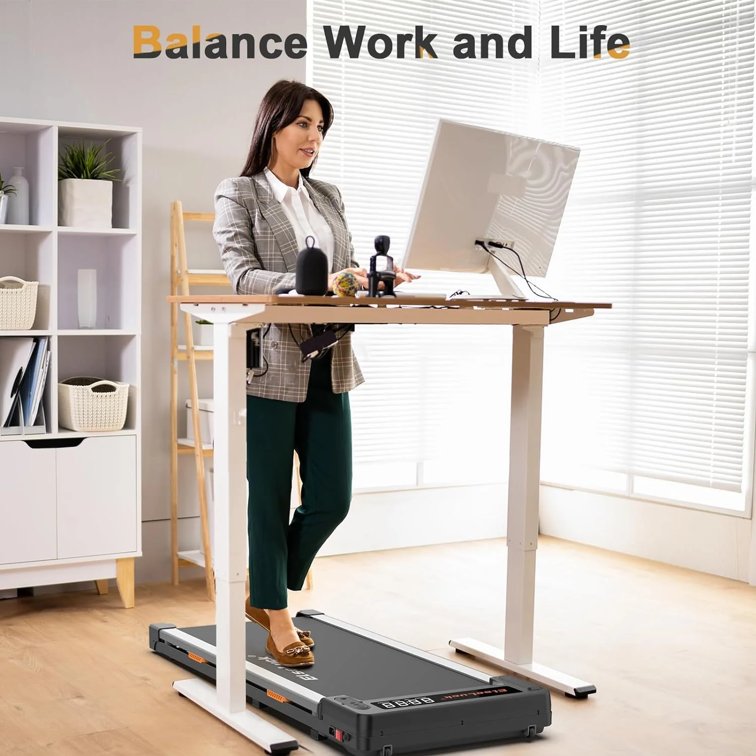 Elseluck Walking Pad, Under Desk Treadmill for Home Office