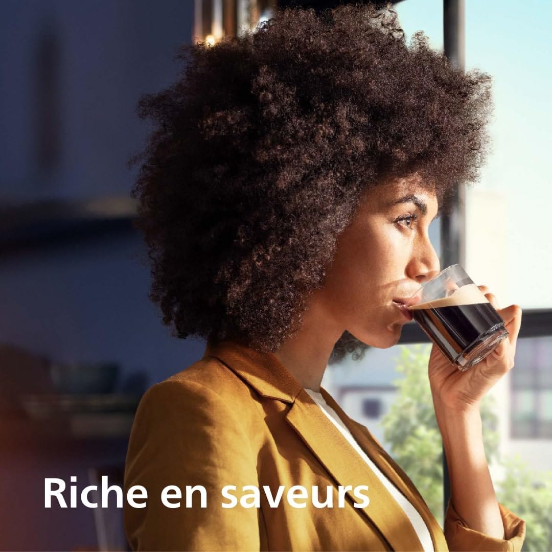 Philips Série 5400 Machine Expresso - Café à Grain - LatteGo Mousseur à Lait, 12 Spécialités de Café, Affichage Intuitif, 4 Profils Utilisateur, Noir (EP5441/50)