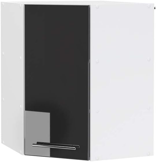 Vicco Meuble pour Four Fame-Line, Blanc Haute Brillance/Blanc, 60 cm avec étagères Ouvertes