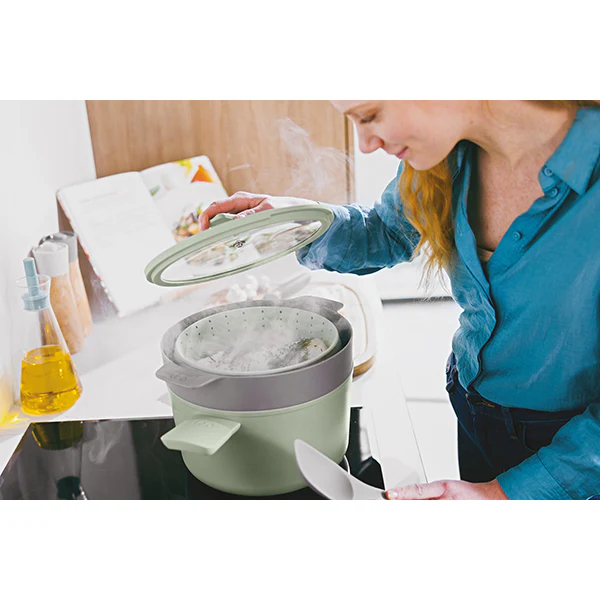 Lot faitout 24 cm et insert cuiseur vapeur Balance Berghoff