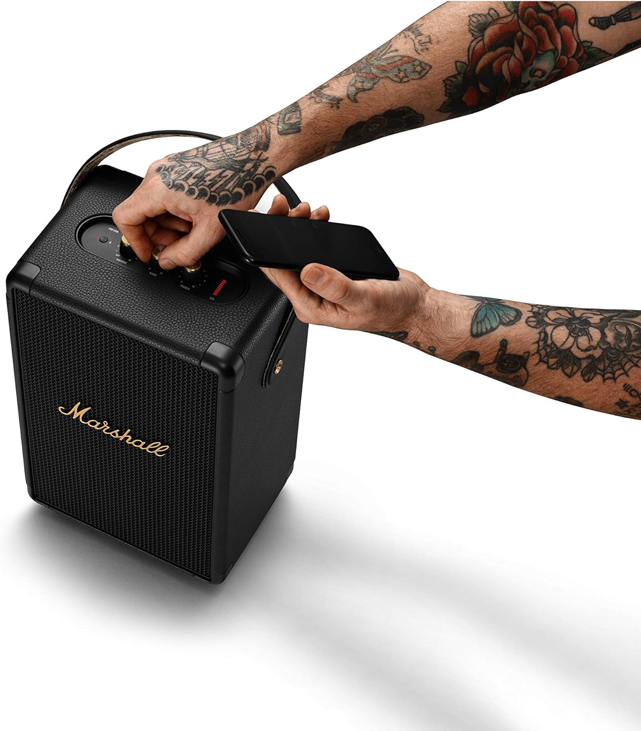 Marshall Stockwell II Enceinte Bluetooth Portatif - Noir et Laiton[Exclusif Amazon]