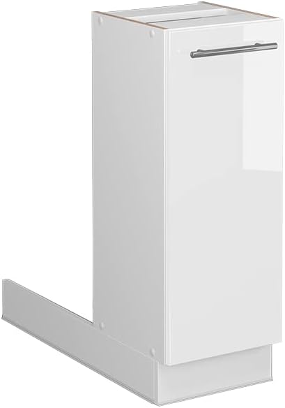 Vicco Meuble pour Four Fame-Line, Blanc Haute Brillance/Blanc, 60 cm avec étagères Ouvertes