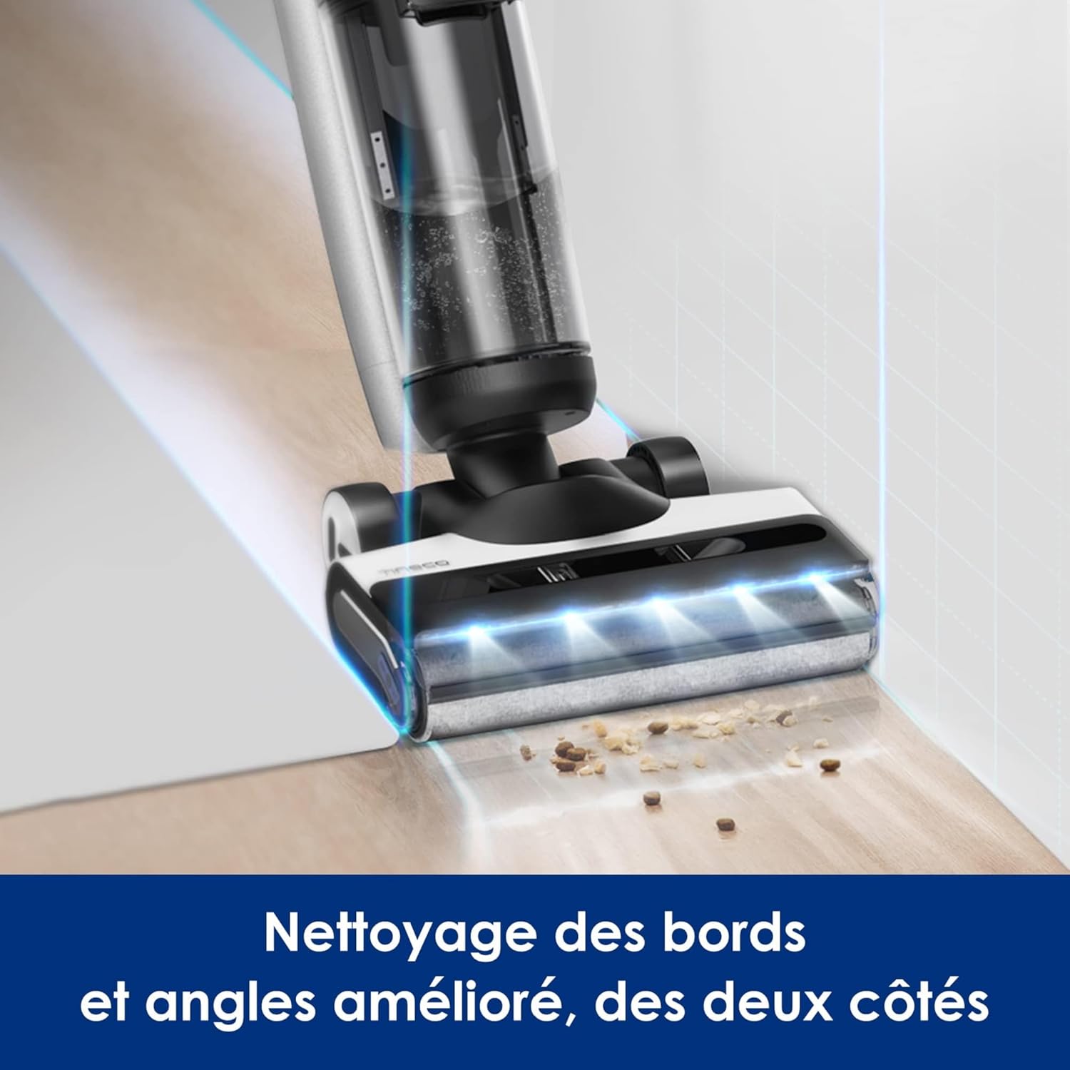 Tineco Floor One S7 Pro/S7 Series Aspirateur Laveur Sec Et Humide Intelligent sans Fil pour Sols Durs, Écran Digital LED, Grande Autonomie, Parfait pour Les Tâches Tenaces et Les Poils d’Animaux