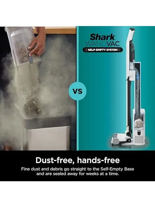 Shark WS642RG WANDVAC System Pet 3-in-1 Ultra-Lightweight Powerful Cordless Stick & Handheld Vacuum Combo with Charging Dock, Duster Crevice Tool & Pet Multi-Tool, Rose Gold