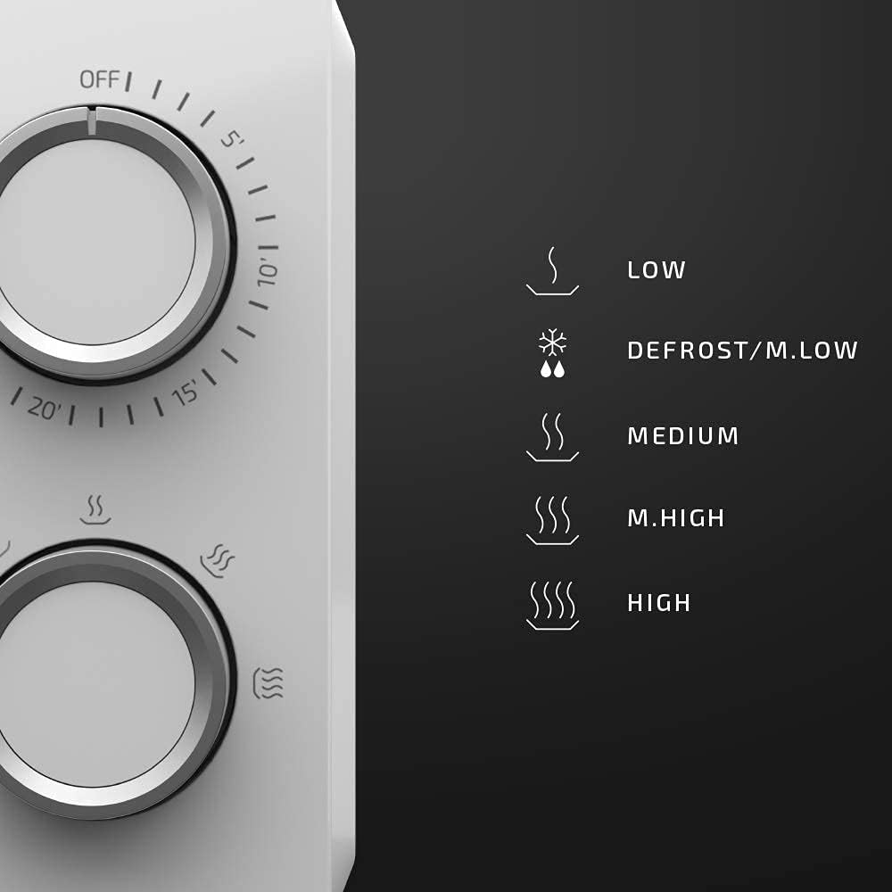 Cecotec Four à micro-ondes ProClean 9110 FullINOX avec grill 1000 W, 30 litres, 5 niveaux de puissance, 8 programmes, minuterie de 60 minutes, revêtement Ready2Clean, design avant miroir